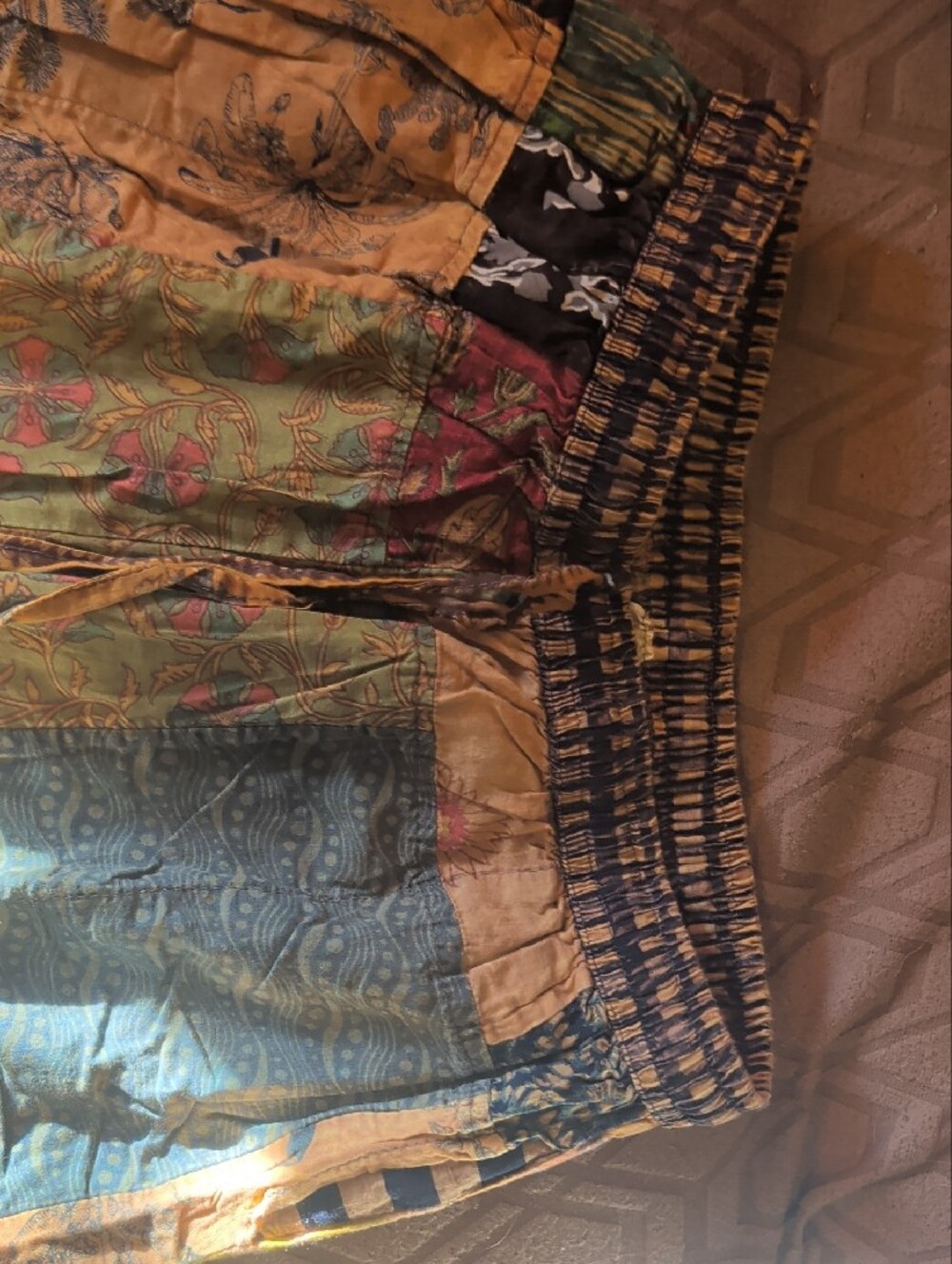 Bohemian Patchwork Pants in Multicolor - Picture 5 of 6